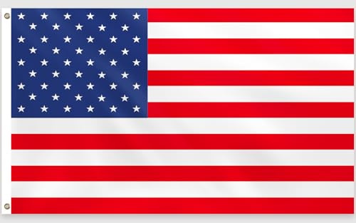 PartyYaa USA Flagge, 150 x 90 cm Amerika Flagge Einseitiger Druck mit 2 Messing-Ösen, Wasserfest, American Banner für 4. Juli, Unabhängigkeitstag, Gedenktag, WM, Straßen, Garten, Bar Party Deko