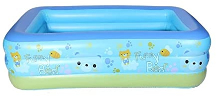 KFGISD, Aufblasbares Planschbecken mit 3 Ringen, 180 x 140 x 60 cm, oberirdisches Schwimmbecken, Familien-Lounge-Pool, Sommer-Planschbecken,Aufblasbare Pools