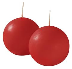Cereria di Giorgio Risthò Velas de Bola, Cerámica, Rojo, 6x6x6 cm, 6