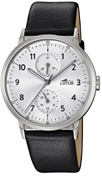 Lotus Watches Herren-Quarzuhr mit Mehreren Zifferblättern und Lederarmband 18509/1, Armband