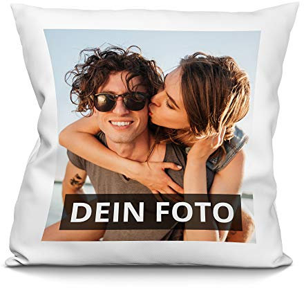 PhotoFancy® - Kissen mit Foto Bedrucken - Fotokissen selbst gestalten (Fotokissen 40 x 40 cm)