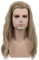 karlery Herren Lang Gewellt Blond und Hellbraun Perücke Halloween Cosplay Perücke Anime Kostüm Party Perücke