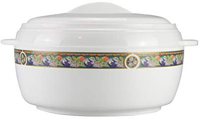 Asian Karishma Insulated Casserole Serving Dish With Lid Food Warmer Hot Pot Hot Food Storage Container Thermo Thermal Serving Dish 3500ml, White