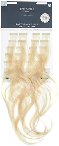 Balmain Tape Extensions Volume Human Hair 20 Stück 40 Cm Länge Farbe Super Light Ash Blond #10a