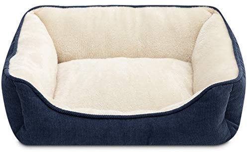 Hollypet Panier pour Chat et Chiot, Niche Maison pour Petit Chien, Lit Coussin Doux et Respirant pour Sommeil, Bleu (55 * 45 * 15cm)
