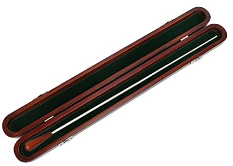 Pinsofy Red Sandalwood Baton Box, Red Wood Conductor Baton Case Durability Resistant to Corrosion Red Wood Baton Box Case, for Storage Musical Accessory Baton