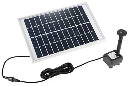 Chauffe-mains Pompe à eau solaire Kit Power Panel Fontaine Piscine Jardin place de l'étang 380L / H 5W Maker Jardin des Plantes Vague