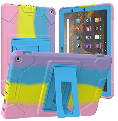 BAUBEY Case for All-New Fire HD 10 & Fire HD 10 Plus Tablet (Only compatible with 11th generation, 2021 release), Rugged Shockproof Cover with Kickstand for Amazon Fire HD 10 2021 (GWL002)