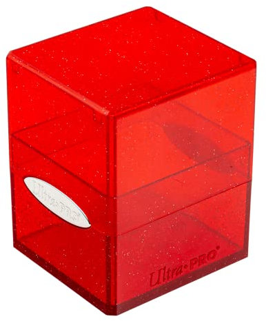 Ultra Pro Satin Cube Deck Box Deckbox - Farbe wählen -, Farbe:Glitter Red