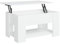 vidaXL Couchtisch Höhenverstellbar Kaffeetisch Beistelltisch Wohnzimmertisch Sofatisch Tisch mit Stauraum Weiß 79x49x41cm Holzwerkstoff