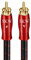 SKW Cavo RCA per subwoofer,rame OFC - Cavo coassiale digitale RCA a doppia schermatura con PVC + tessuto di cotone per subwoofer, ricevitore AV,amplificatore,home theater(1.5m,rosso)