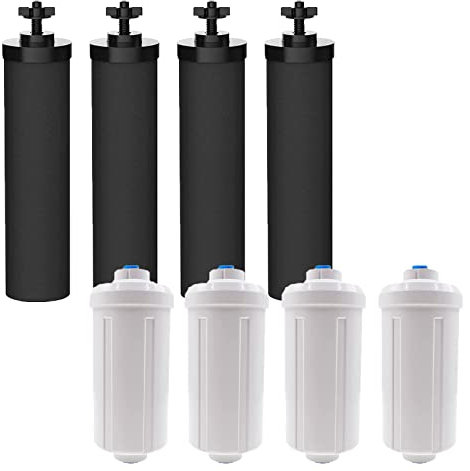 HUINING Remplace le filtre à eau au fluorure et l'élément de purification noir, et est compatible avec Berkey et autres systèmes de filtration par gravité