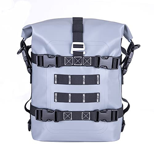 WILD Herat Motorrad-Schutzbügel-Tasche – Wasserabweisender Heckträger für Kofferraum, Motorradaufbewahrung für wichtige Ausrüstung und Zubehör (grau) (Grau)