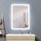 Acezanble Badezimmerspiegel mit Beleuchtung 3 Lichtfarbe Dimmbar mit Memory,60x80cm LED Spiegel mit Uhr Touch Beschlagfrei,Energiesparend Badspiegel Wandspiegel