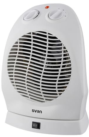 Svan Convector Eléctrico Bajo Consumo Blanco SCEV2001V. 2000W, 3 Niveles de potencia, Función Turbo, Termostato Regulable, Calefacción por Resistencia