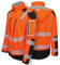 PRO FIT Arbeitsjacke Warnschutz Softshelljacke, Neonorange/Schwarz, Reflektierende Streifen, Wind- & Wasserabweisend, Atmungsaktiv, 1 Stück, Gr. M