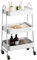 URBNLIVING 3 Tier Shelf Metal Slim Storage Trolley Cart with Castor Wheels Bathroom Organiser