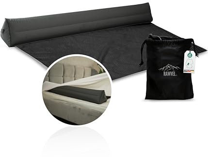 RAWVEL® Rausfallschutz aufblasbar 130cm Light - [NEU 2025] - passend für alle Betten Zuhause & auf Reisen - Rausfallschutz Bett Reise BPA Frei & Laborgeprüft - Rausfallschutz Boxspringbett (1er Set)