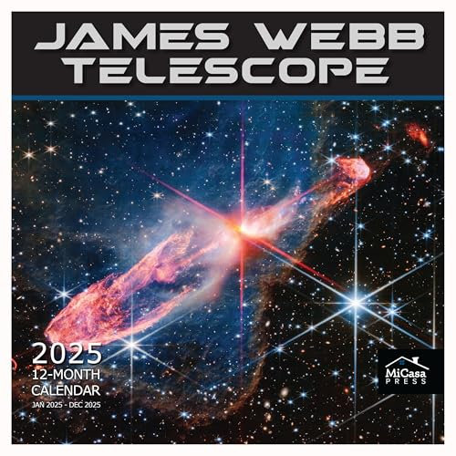 MICASA PRESS - James Webb Teleskop 2025 Wandkalender 12 Monate | 30,5 x 61 cm geöffnet | Dickes & stabiles Papier | Geschenk | Weltraum Astronomie Universum NASA | Weltraum Kalender 2025
