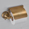 Toilet Paper Holder with Cover Bronze Toilet Tissue Holder Wall Mount Vintage Toilet Roll Storage Holder Antique Bathroom Accessories Ornate Toilet Roll Holder (Brass Gold)