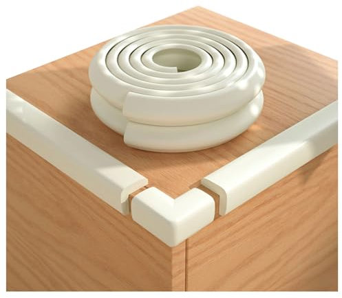 ZlyxLzq Eckenschutz, Kantenschutzpolsterung, schützendes Schaumstoffkissen, Möbelkanten- und Eckenschutz, for Tisch, Arbeitsplatte, 2 m(Size:5m)