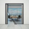 Zanzariera porta balcone 180x250cm Zanzariera magnetica senza foratura con strisce magnetiche complete e telaio largo, tenda anti-insetti Nero