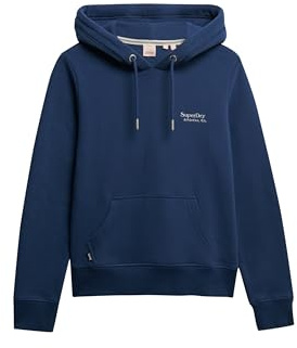 Superdry Damen Essential Logo Kapuzenpullover Sargassoblau 36
