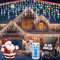 RJEDL 2500mAh Solar Luci di Natale da Esterno,18+5M 600LED 3 In 1 Impermeabile LED Tenda Luci Natale,Con 8 Modalità & Timer e Memoria Luci di Natale da Esterno Colorate