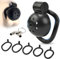 BDSMAGE Chastity Cage Male small,Peniskäfig mit 5 Hodenringe,Keuschheitskäfig Keuschheitsgürtel für Herren,BDSMs Spielzeug hart,BDSM Set Cock Cage Sklaven Sexspielzeug extrem (Schwarz)