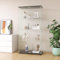 BPKADHY Glasvitrine Standvitrine,4 Lagen Glas Holz Vitrine Sammlervitrine Vitrinenschrank,2 Tür mit Schloss Glasvitrine Stehend Für Wohnzimmer Schlafzimmer Büro Schwarz Standregal aus Glas