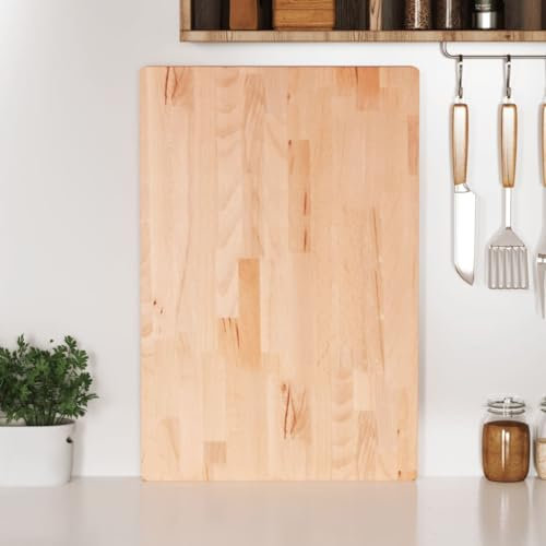 INLIFE Planche à découper 60x40x4 cm Bois Massif de hêtre Maison,Jardin,Arts de la Table,Arts culinaires,Ustensiles,Accessoires de Cuisine,Planches à découper Brun 7.52KG