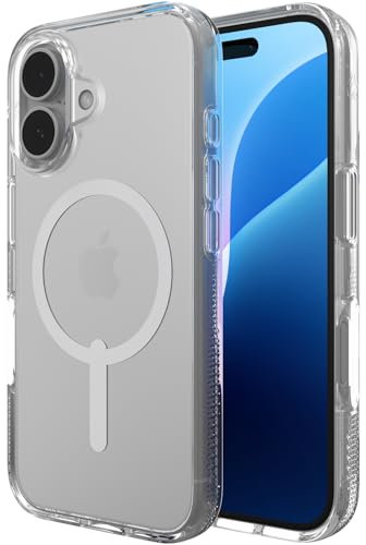 ZAGG Crystal Palace Lite Snap Graphene-Reinforced Case for iPhone 16 [6.1-Inch], MagSafe Compatible, Anti-Yellowing, Ultra-Thin, Scratch-Resistant, Shockproof Phone Back Cover (Transparent)
