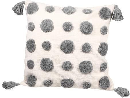 KICHOUSE Geschmeidiger Kissenbezug Quadratisch Chenille Heimdekoration Bequemer Stoff Grau 45 X 45 cm