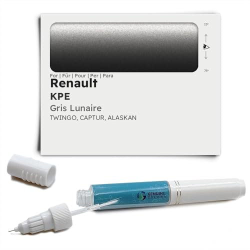Genuine Colors Stylo de Retouche GRIS LUNAIRE KPE pour Renault TWINGO CAPTUR ALASKAN