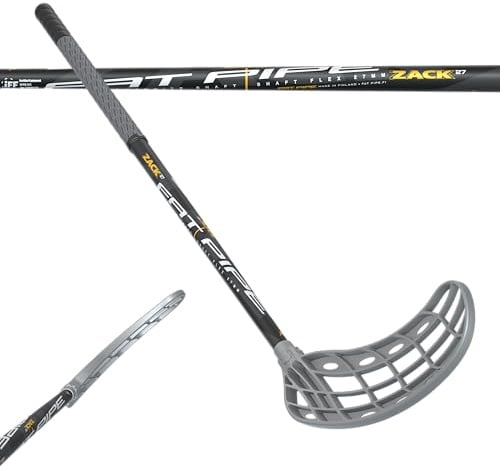 FAT PIPE Floorball Schläger Unihockey Stock Zack 27 ORC Black/Silver/Grey - IFF Zertifiziert, mit ORC Schaufel/Kelle
