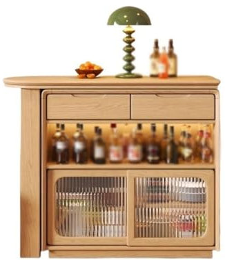 Gardeneea Sideboard Buffetschrank Nordic Creative Massivholz Restaurant Sideboard (90cmx45cmx100cm)