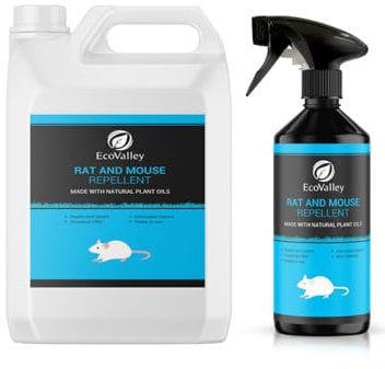EcoValley Natural Mouse and Rat Repellent Spray, Humane, Rodent Deterrent - Safe and Effective Alternative to Mouse Traps and Rat Poison 2L