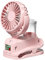 Mini USB Clip Ventilator Akku mit Spray,Tischventilator Clip Fan mit 4 Geschwindigkeiten,360° Rotation 1200mAh Leise Camping Ventilator Klein,LED Display,Verstellbare Klemmventilator für Büro Auto