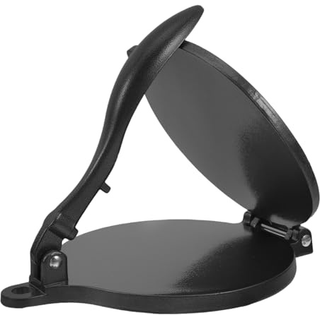 Hemobllo Prensa para Tortillas de Aluminio 8.46 x 6.29 in, Aplastador Manual de Masa de Maíz y Harina, Presión Uniforme sin Esfuerzo, Fácil Limpieza, para Cocina Casera y Restaurantes