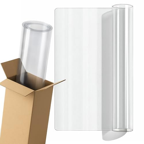 Tapis de Bureau Transparent 100x50 cm Protection de Table Bords Ronds pour Ordinateur et Maison Style Simple Facile à Nettoyer Sous-main Bureau pour Ecrire Verre Souple PVC Épaisseur 2 mm