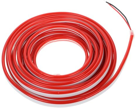 SOPOTUTU Neonlichtstreifen Silikon 12v Niederspannung Rot 5m Außenbeleuchtung Flexibler LED Neonstreifen für Werbeschilder Weihnachtsdeko