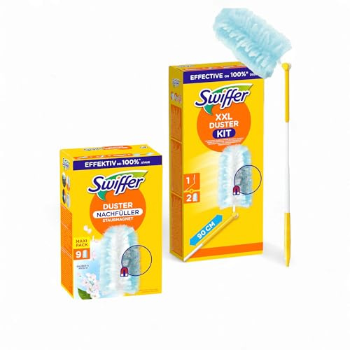 Set Swiffer® Staubmagnet XXL Teleskopgriff + 1 Handgriff + 11 Tücher (XL)