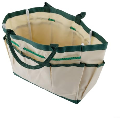 Sac à genoux de jardin, 30 x 25 x 15 cm, rangement d'outils portable pour jardiniers, multi-poches en tissu Oxford pour siège à genoux avec motif suspendu