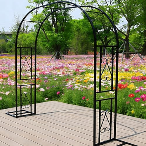 Dtyubfg Rosenbogen Torbogen, Gartenbogen aus Metall, 80 140 180 200 300 400 cm Breit Rankhilfe Torbogen für Hochzeit Dekor, Pergola Rankgitter Spalier Wetterfest -220x40x230cm