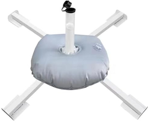 VIRELLO Supporto per ombrellone resistente, base pieghevole in metallo con sacca d'acqua da 10 kg, per giardino, patio, spiaggia, supporto regolabile per ombrellone da 22-32 mm