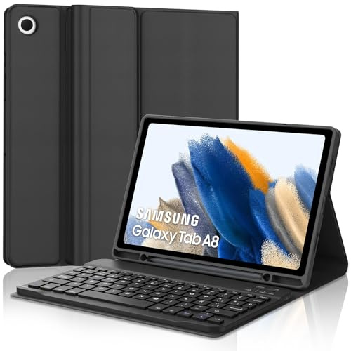 FOGARI Teclado para Samsung Tab A8 10.5 2023 | Español Ñ Teclado Magnético Desmontable Bluetooth para Tablet Samsung Tab A8 10.5 2023, Negro