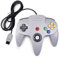 Retro classique N64 Controller, Kiwitata Wired Tapis de jeu Console Controller Joystick pour N64 Nintendo 64 Système de jeux vidéo Gris