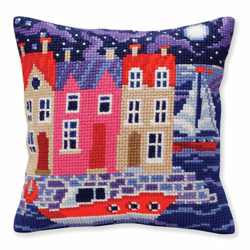 Collection D'Art Needlepoint KIT NGHT HARBR, Night Harbor 1, One Size