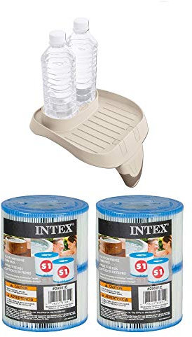 Intex Portabicchieri attaccabile/vassoio per rinfresco e filtri per piscina tipo S1 (confezione da 2)