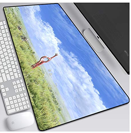 ITBT Mauspad Xenoblade Chronicles Gaming Mauspad, 900 x 400 mm, 3mm Vernähte Kanten, rutschfest Anime Mousepad, mit Einer speziellen Oberfläche verbessert Geschwindigkeit und Präzision, A